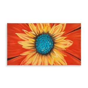 360 stand Water Resistant Middle Tablecloth, 58x102 in., Vibrant Floral Botanical Theme Decor, Mildew Resistant, Dining Space Indoor/Outdoor Household Textile, Vibrant Colors