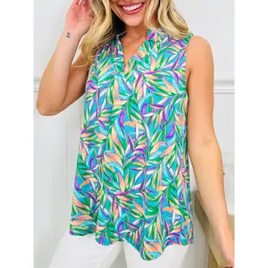 Sunshine Energy Top in St. Augustine Print