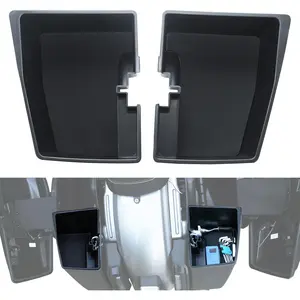 2pcs Rear Saddlebag Tray Organizer Tool Box with Liner, Motorcycle Saddle bag Organizer Tray Top Shelf Storage Box for Harley Touring Road Glide Street Glide 2024-2026 Accessories, Left +Right