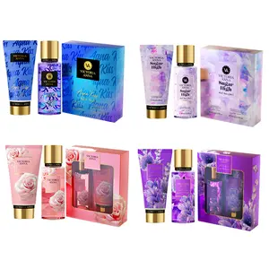 Victoria Anna Perfume and Body Lotion Set Long-Lasting Body Spray Portable for Dates Daily Wear Aqua Kiss Sugar High Fragrance Sets