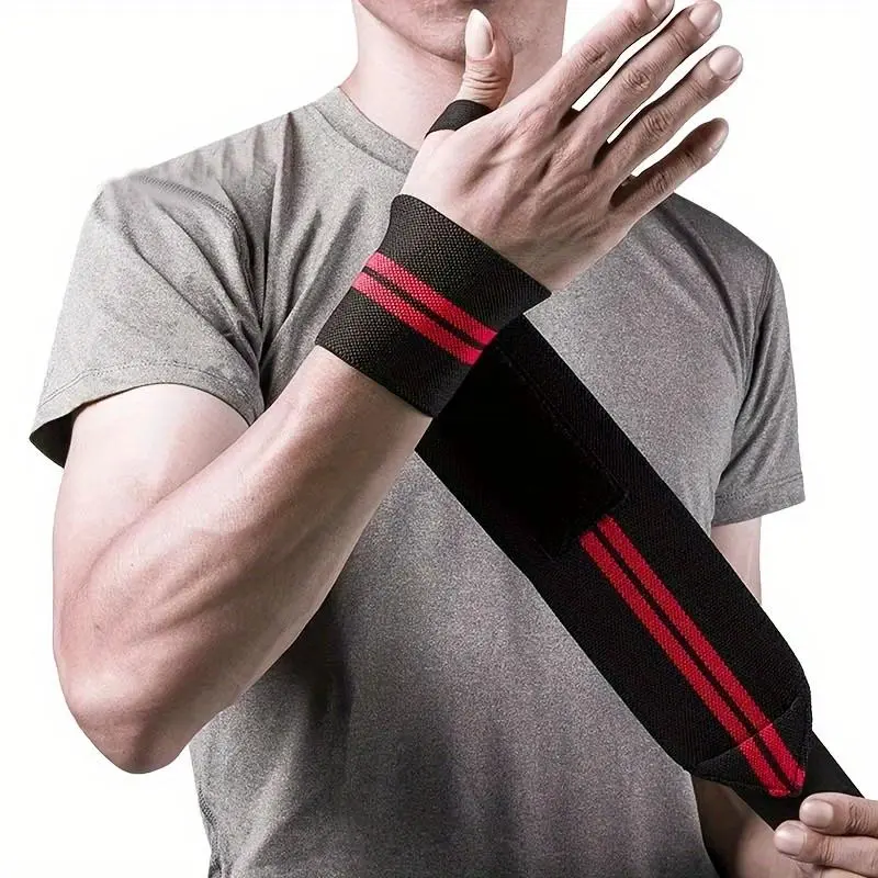 2 Counts Adjustable Wrist Strap, Elastic Wristband, Wrist Fixers for Athletes, Powerlifting Wrist Straps, Wrist Wraps, Weight Lifting Straps, Sports Wristbands for Men & Women, Fitness Exercise Accessories, Workout Accessories