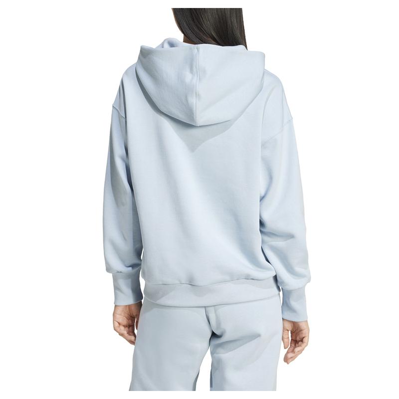 adidas Womens All Season Fleece Embroidered Hoodie Casual Outerwear Casual - Blue