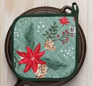 Poinsetta Christmas Potholder