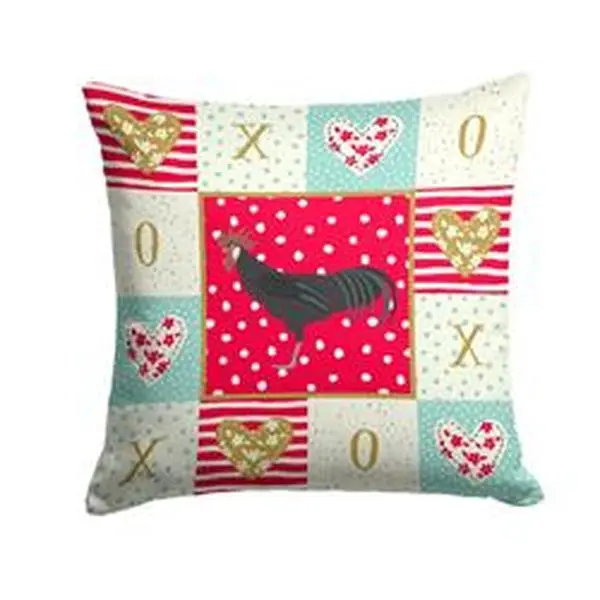 14 x 3 x 14 in. Minorca Ctalalan Chicken Love Fabric Decorative Pillow