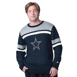 Football Fan Shop Officially Licensed NFL Cowboys Starter NFL by Carl Banks L/S Sweater