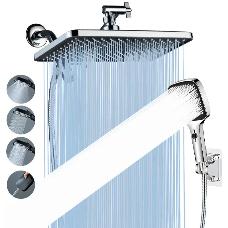 [Upgraded silver]+Square Handheld Shower