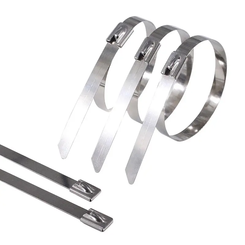 100 Pcs 304 Stainless Steel Self-Locking Cable Ties, Heavy-Duty Rustproof Metal Zip Ties for Home Improvement, Electrical Wires & Cables