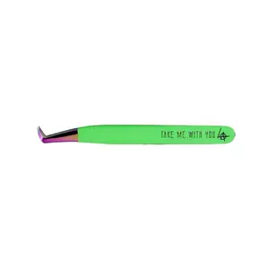 LASH ANARCHIST Boot Lash Tweezer 'Take Me With You' - UFB Collection, Bright Green Tweezer for Lash Application