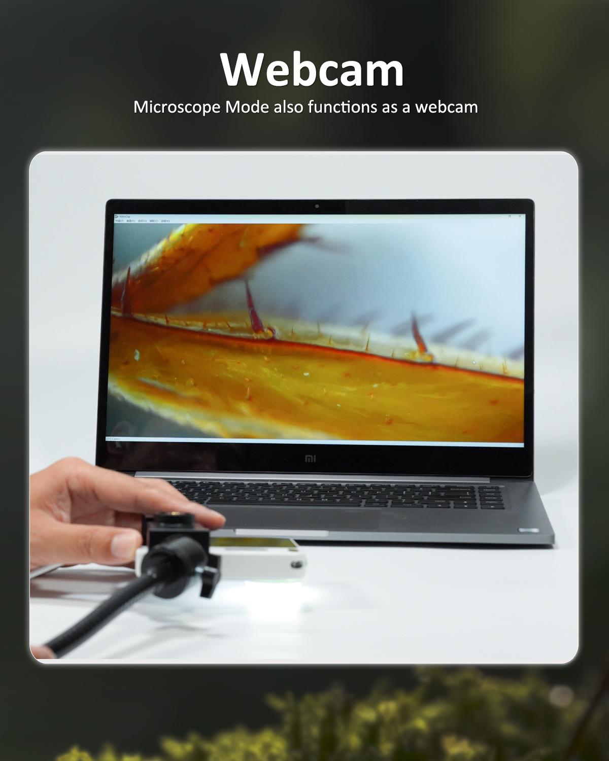 MicroCam X1 Mini Microscope Camera 400X – See Hair, Skin & Food in 4K | Fun Digital Microscope for Kids & Adults