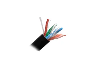 Nippon Labs CAT5E Outdoor Bulk Ethernet Cable, Direct Burial Solid Copper UTP CMX, Gel Filled, 24 AWG, 1000' Pull Box (UL/ETL), Black 1000ft. Networking Cable, 80C5CMXF-415BK