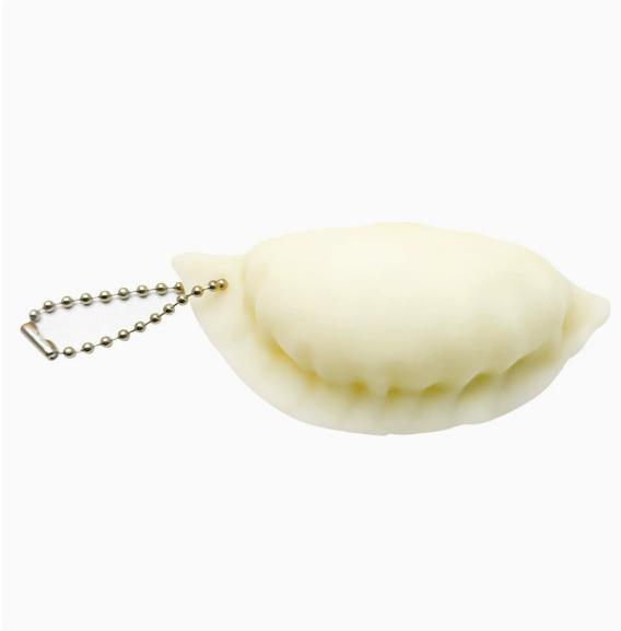 Adorable Mini Dumpling & Osmanthus Cake Squishy Keychain, Soft Squeeze Stress Relief Fidget Toy, Funny Decompression Pendant, Trendy Novelty Gift for Young Adults