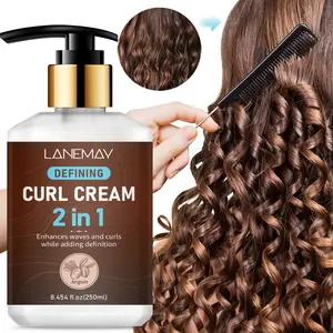 Wave Shaping Cream with Argan Oil, Shea Butter & Coconut Oil, Softening Formula for All Curl Types, Enhances Natural Curls, Curly Hair Products, 250ML