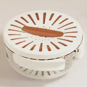 Multi-purpose Drain Basket with Foldable Handle with Lid Fruit Vegetable Washing Basket for Home Kitchen, Fresh Food Bowl