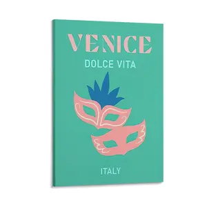 Preppy Travel Posters, Colorful Aesthetic Wall Art, Minimalist Design for Teen Girls' Bedroom And Dorm Room Canvas Poster Bedroom Decor Sports Landscape Office Room Decor Gift Frames Ornaments Decoration Artistic Print Photo