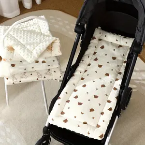 Baby Stroller Seat Cushion, Multi-Color Cute Cartoon Design, Comfortable Soft Durable, Perfect for Newborn Car Seats and Pushchairs, Holiday Gift