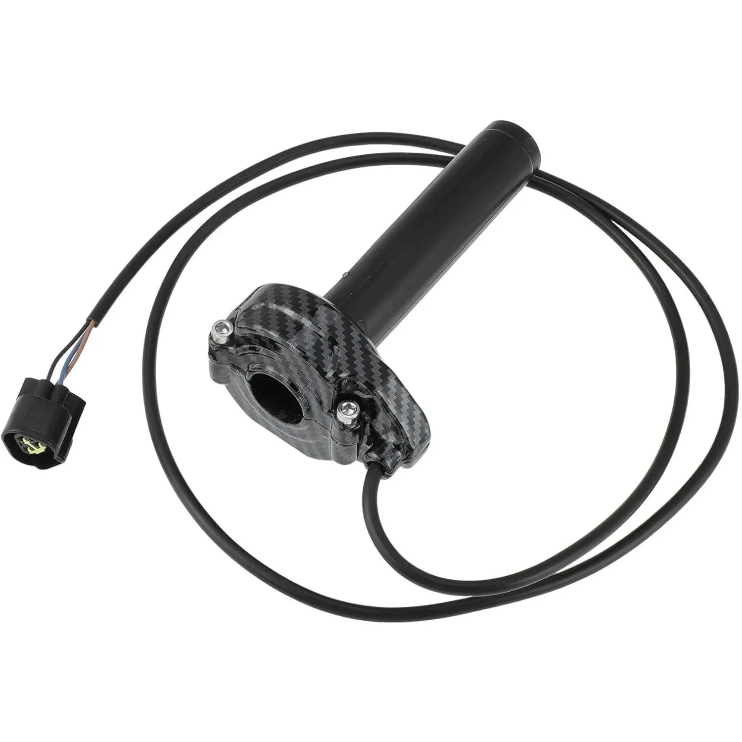 7/8" 22mm Electric Throttle Grip CNC Aluminum Quick Twist with Throttle Cable Kit for Sur-Ron Light Bee x for Segway X160 X260 Dirt Bike for E-Ride Pro S Black Carbon Fiber