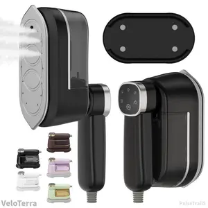 Handheld Steamer for Clothes,10s Heat Up,1200W Steamer & Iron 2 In 1,160ml Capacity Travel Size Garment Steamer,Large Ceramic Heat Panel for 110V~120V OnlyVeloTerraPulseTrail5