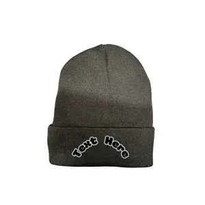 Personalized Embroidered Winter Black Beanie Hat