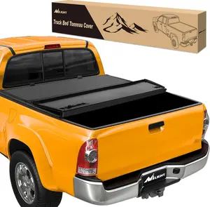 Nilight Truck Bed Tonneau Hard Tri-fold Cover Compatible with Toyota Tundra 2014 2015 2016 2017 2018 2019 2020 2021-5.5ft Automotive Car Protector