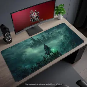 Wizard Legacy Mouse Pad, Dark Hogwarts Desk Mat, Magical Gaming Pad, Sorcerer Fan Gift, Enchanted Fantasy Decor