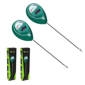 XLUX Soil Moisture Sensor Meter Monitor, Hygrometer for, Farming,Plants, No Batteries Required, 2 Pack