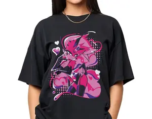 Beelzebub Helluva Boss Shirt, Helluva Boss Sin Of Gluttony Unisex T-Shirt, Helluva Boss Merch, Helluva Boss Queen Bee Cotton Crewneck Sweatshirt, Helluva Boss Fan Gift