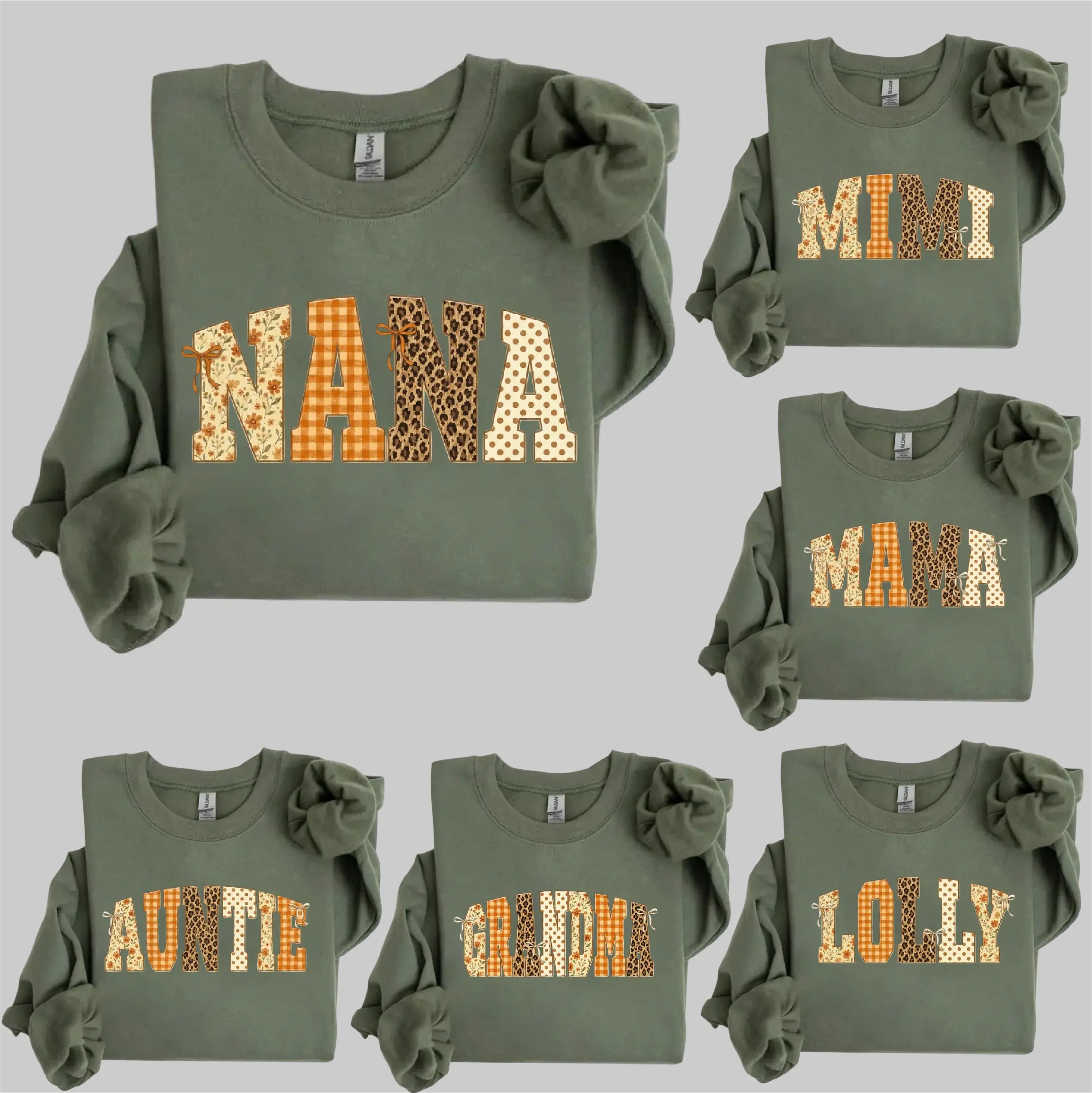 Personalized Halloween Mama Sweatshirt, Custom Name Mom Shirt, Vintage Fall Halloween Sweatshirt, Patchwork Gingham Mama Shirt, Grandma Nana Mimi Auntie Lolly Shirt, Halloween Gift