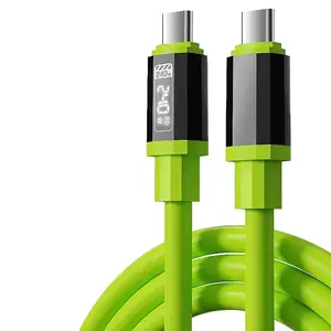 Fast Charging 240w Data Cable Type C, USB-C to USB-C Silicone Charger Line, Super Fast Charging, Compatible with iPhone 16 Pro Max, Samsung Galaxy S23/s22/s21, Macbook Pro