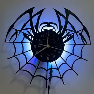 Luminous Vinyl Wall Clock with African Spider Design, Seven Colors, Home Decor, Holiday Gift, Mother's Day, Father's Day, Christmas, Easter