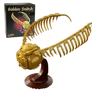 371PCS Magic Academy Quidditch Match Golden Snitch Building Blocks Magic Fly Ball Toys Gift For Kids Adult