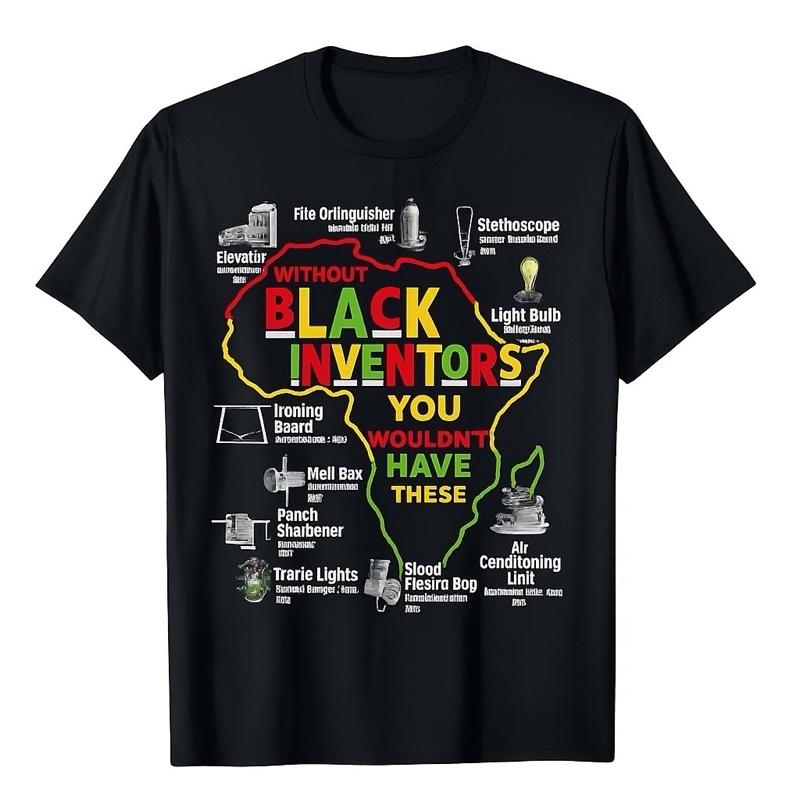 Black inventions T-shirt.