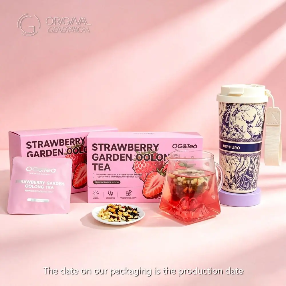 OG Summer Limited Edition  | Strawberry Garden Oolong Tea With Oolong Tea Apple Snow Pear Strawberry Kiwi Fruit Roselle