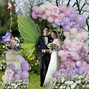 Butterfly Themed Balloon Arch Kit, Romantic Balloon Garland Set, Wedding Balloon Arch Kit for Outdoor Wedding, Engagement, Anniversary, Birthday Party