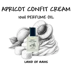 APRICOT CONFIT CREAM 10ml Perfume Oil - Roll On Rollerball Roller Vanilla Marshmallow Cashmere Woods Musk Fruity Spring Summer Gourmand Foodie Scent