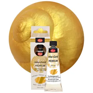Viva Decor Inka Gold Premium Gilding Wax (901 Gold, 1,41 oz) Metallic Acrylic Paint - Craft Paint Set - Effect Paints - Craft Paints Acrylic Sets - Apply, Polish - Done! - Made in Germany