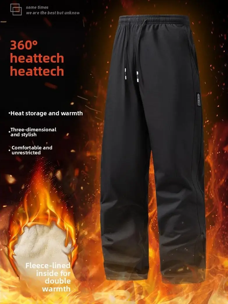 The brand-new 2026 fleece-lined sweatpants for men are equipped with thick lamb fleece and soft black inner velvet, perfectly suited for autumn and cold winter days.Featured with full thickened fleece lining, they lock body heat efficiently to resist chi