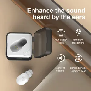 A SET ONE OTC Hearing Aids for Adults - Discreet In-Ear Hearing Amplification, Rechargeable, No Prescription