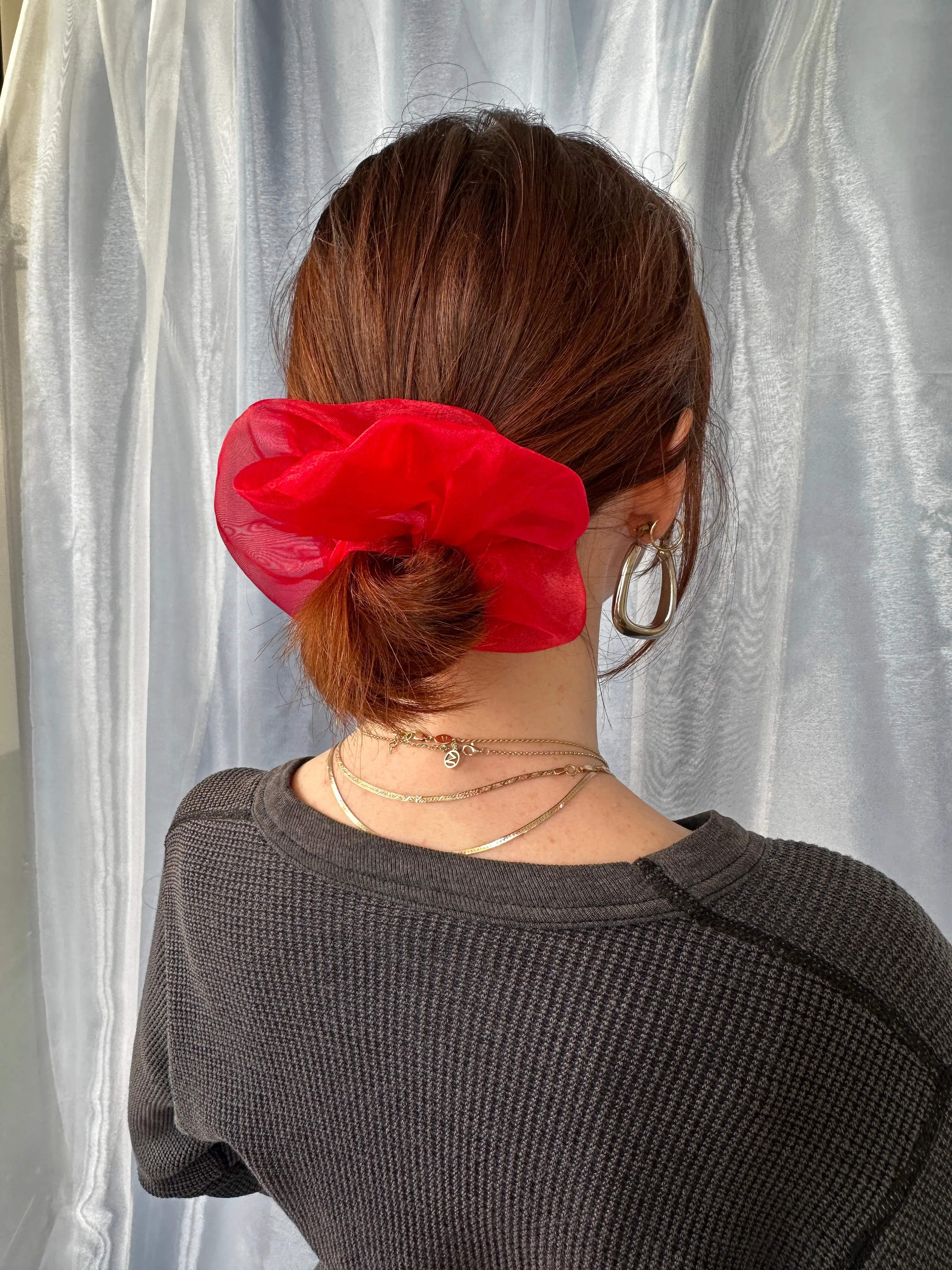 Mini Cloud Scrunchie - Black Hair Accessory for Everyday Use with Unique Design