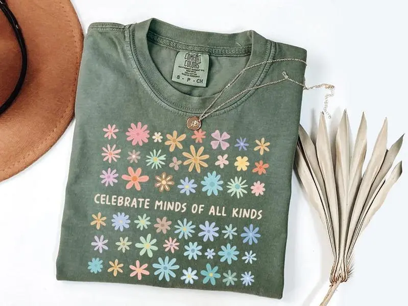 Comfort Colors Celebrate Minds of All Kinds Shirt, Back To School Shirt, SPED Teacher Shirt, Autism Teacher Shirt, Neurodiversity Shirt