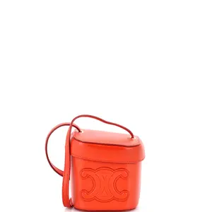 Pre-owned Celine material Bucket Bags Cuir Triomphe Box Bag Leather Small by Rebag