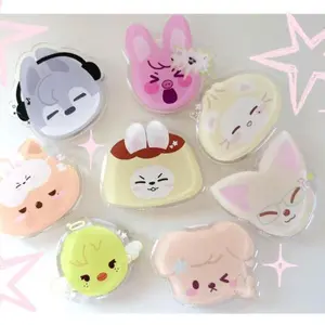Cute Kawaii Phone Grip MagSafe Glossy Clear Phone Holder Cartoon Aesthetic Pop Socket for iPhone Kindle Grip Adorable Gift Idea for Her Him