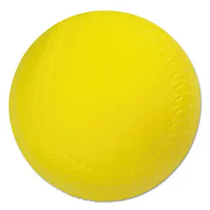 Champion Sport  Coated Foam Sport Ball- Softball- Official Size- Yellow