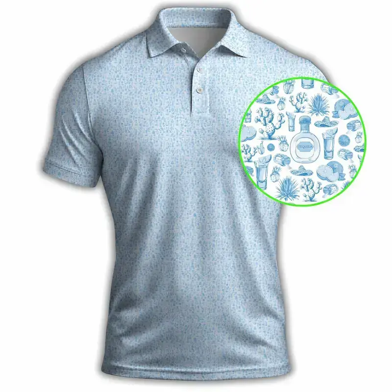 Golf Polo Shirt Mens 2026 Breathable Performance Shirt