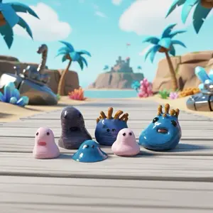 Coral Buddies 6 Unique Design Family Ornaments for Home Decoration