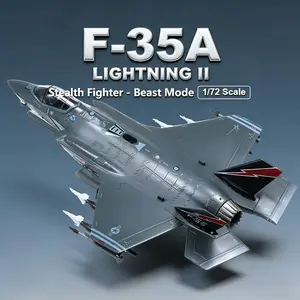 F-35A Lightning II Metal Diecast Fighter Plane Model 1/72 Scale Military Model Aircraft Toy Models for Aviation Enthusiasts Christmas Gifts, Birthday Gifts And Collections