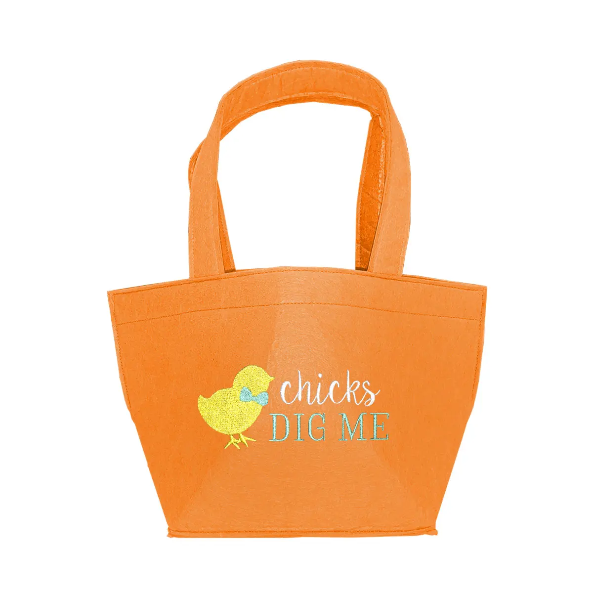 Viv&Lou Chicks Dig Me Embroidered Felt Easter Bucket