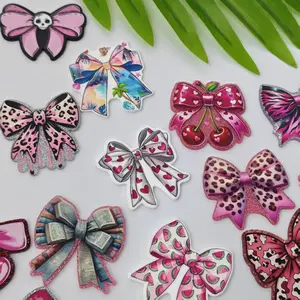 12pcs/bag Random bow Acrylics Flatbacks for DIY Craft
