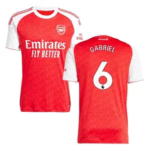 Unisex Arsenal Club Gabriel #6 26/27 Premier League Home Replica Soccer Jersey - Red Collectible Sports Jersey
