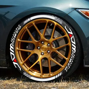 8pcs JDM+8 Stripe Tire Decals - High-Quality PVC, Waterproof & Sun-Resistant Wheel Styling Stickers, Matte Finish, No Glue Needed