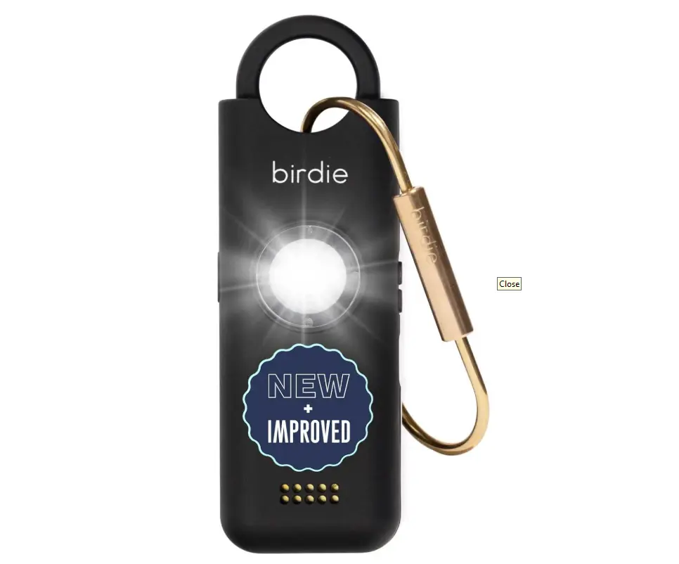 She’s Birdie 3.0 New Version – The Original Personal Safety Alarm for Women by Women–Loud Siren, Flash Light and Rechargeable Battery in a Variety of Colors (Charcoal Black)
